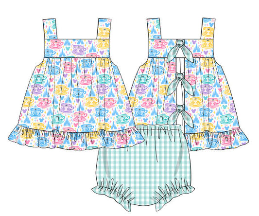 PREORDER 62: SUMMER PT 1 - Girls Only - Magical Teacups Girl Diaper Set