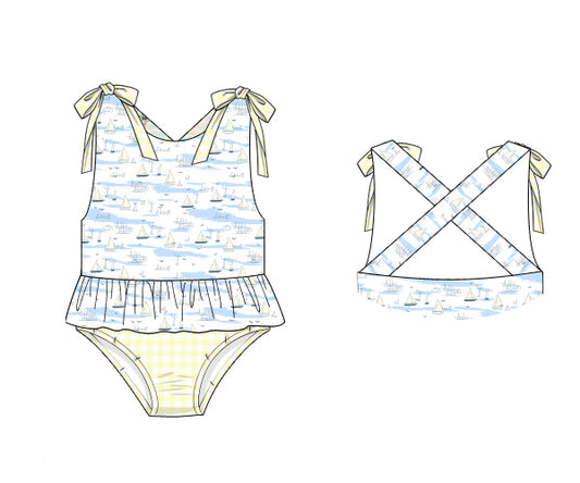 RTS - SPRING 2 - Dockside Days Girl 1pc Swim