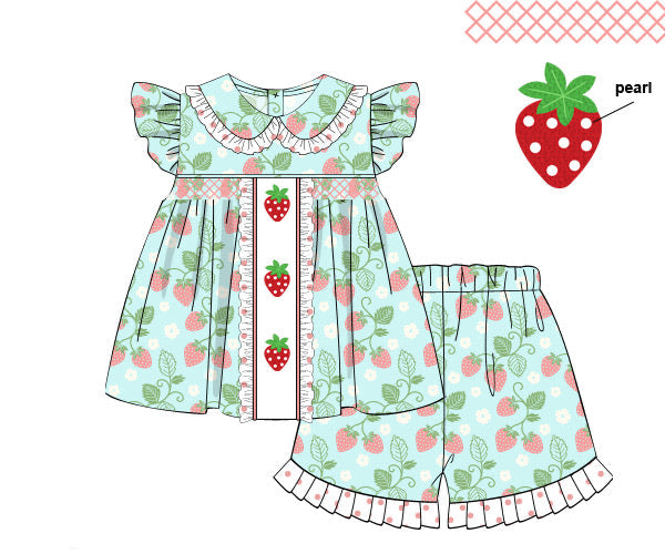 PREORDER 62: SUMMER PT 1 - Berry Sweet Summer Girl Short Set