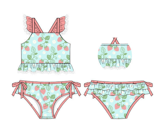 PREORDER 62: SUMMER PT 1 - Berry Sweet Summer Girl 2pc Swim