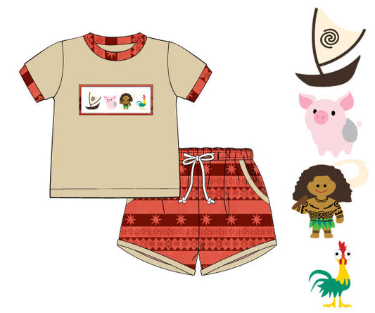 PREORDER 62: SUMMER PT 1 - Smocked Wayfinder Boy Shortie Set