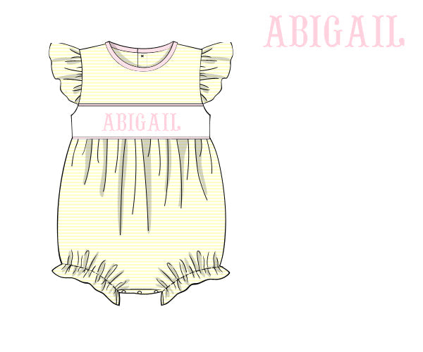 RTS - Summer Name Smocks Girl Bubble “MAMA’S GIRL”