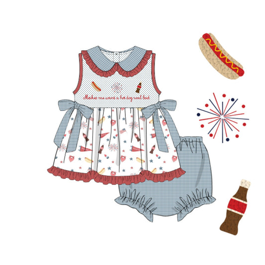 PREORDER 62: SUMMER PT 1 - Makes Me Want A Hotdog Girl Diaper Set