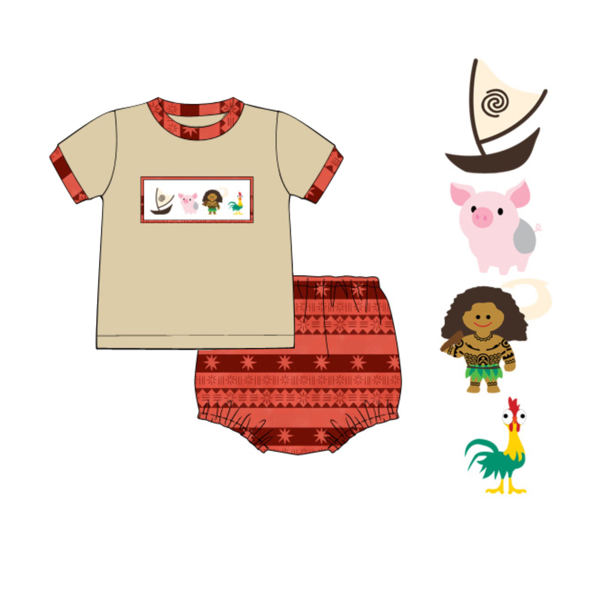 PREORDER 62: SUMMER PT 1 - Smocked Wayfinder Boy Diaper Set