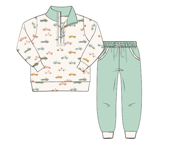 PREORDER 57: WINTER - Winter Boys Only - Classic Cruisers Quarter Zip Jogger Set