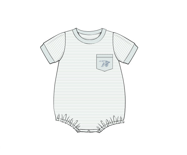 RTS - SUMMER PT 2 - Summer 2 Boys Only - Sage Embroidered Mallard Boy Bubble