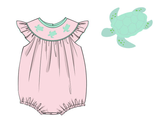 PREORDER 48: SUMMER 1 - Seaside Turtles Girl Bubble