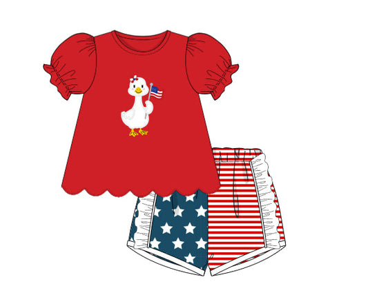 PREORDER 48: SUMMER 1 - Star Spangled Summer Girl Shortie Set