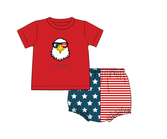PREORDER 48: SUMMER 1 - Star Spangled Summer Boy Diaper Set