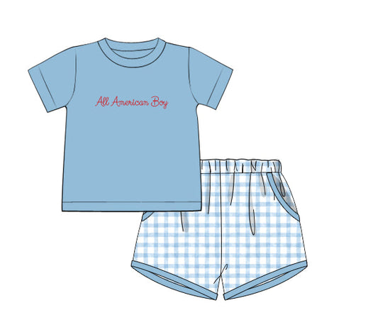 PREORDER 48: SUMMER 1 - All American Blooms Boy Shortie Set