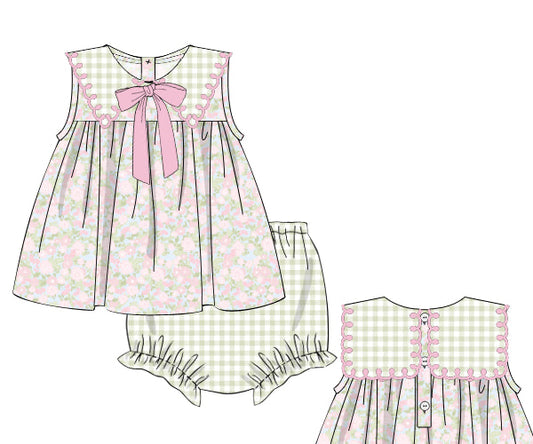 PREORDER 63: SUMMER PT 2 - Girls Only - Anna Claire’s Petals Girl Diaper Set