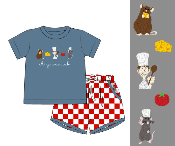 PREORDER 63: SUMMER PT 2 - Mouse Chef Boy Shortie Set