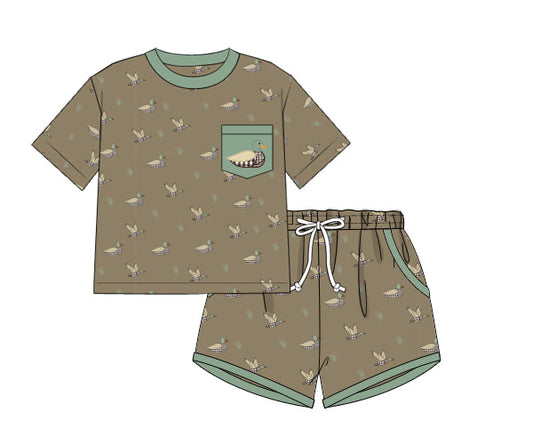 PREORDER 63: SUMMER PT 2 - Boys Only - Summer Mallard Boy Shortie Set