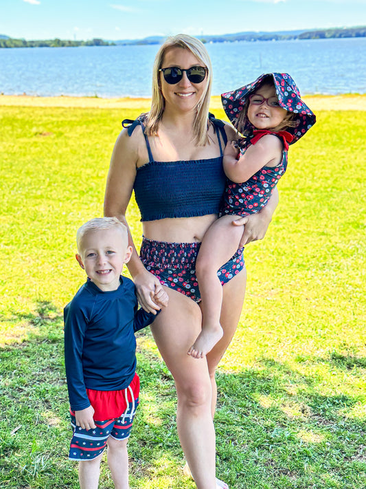 RTS - Red, White, & Blue Mom 2pc Swim