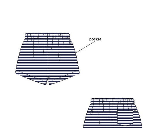 PREORDER 48: SUMMER 1 - Summer Mix/Match - Navy Stripes Shorties