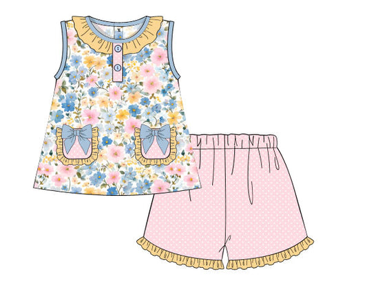PREORDER 63: SUMMER PT 2 - Girls Only - Sunshine Florals Girl Short Set