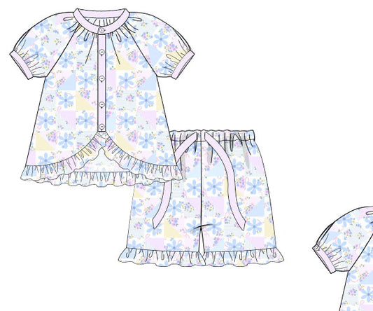 PREORDER 63: SUMMER PT 2 - Girls Only - Lilac Patchwork Mom 2pc Loungewear