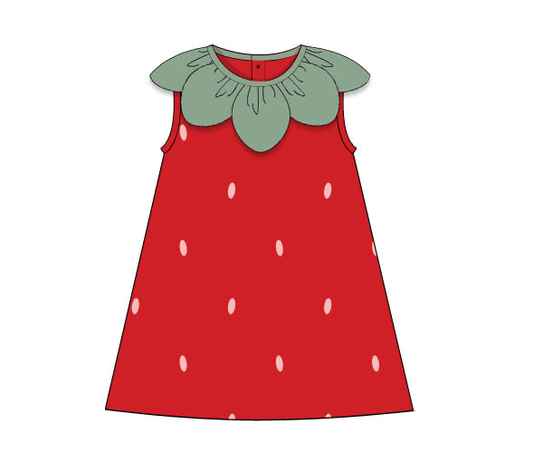 PREORDER 60: SPRING PT 1 - Strawberry Patch Girl Dress