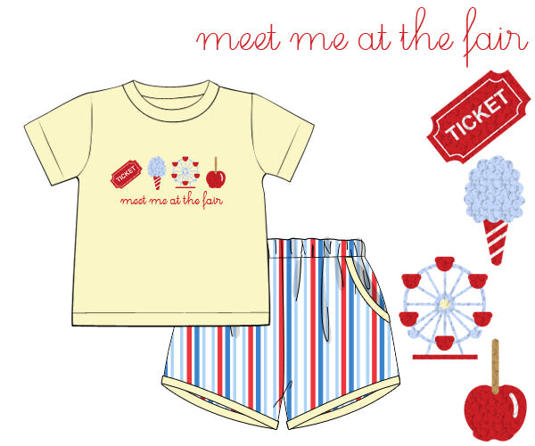 PREORDER 63: SUMMER PT 2 - Meet Me At The Fair Boy Shortie Set