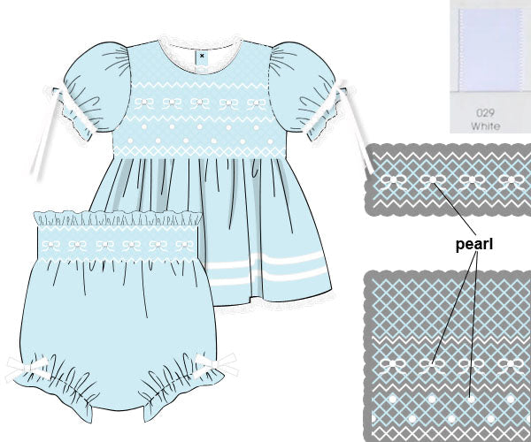 PREORDER 60: SPRING PT 1 - Timeless in Blue Girl Diaper Set