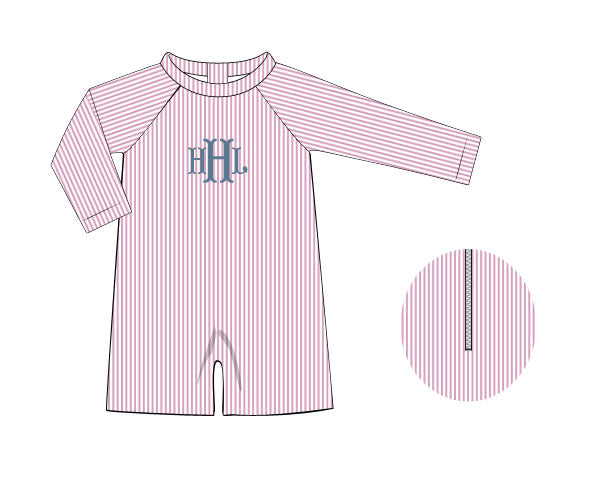 PREORDER 60: SPRING PT 1 - Seaside Shell Patchwork Boy 1pc Rashguard