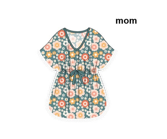 RTS - Retro Family Floral Mom Cover Up