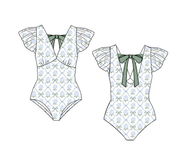 PREORDER 60: SPRING PT 1 - Garden Party Mom Swim