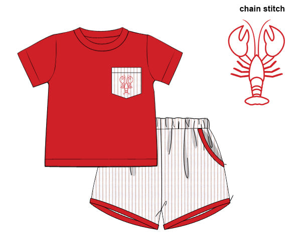 PREORDER 60: SPRING PT 1 - Chainstitch Lobster Boy Shortie Set