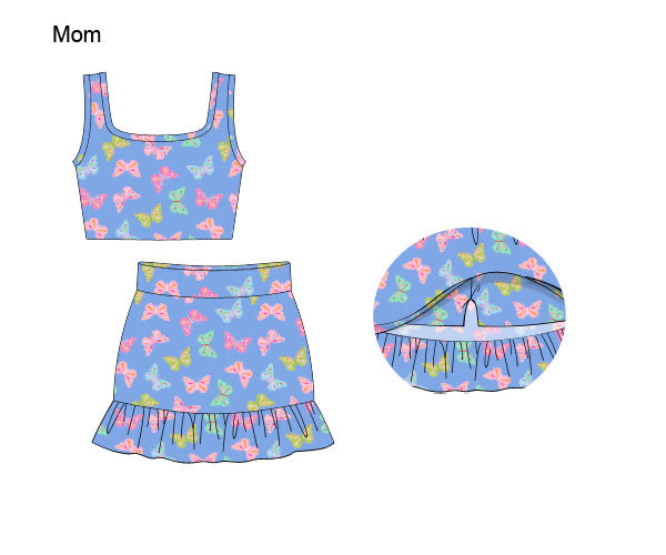 PREORDER 60: SPRING PT 1 - Butterfly Bliss Mom Swim