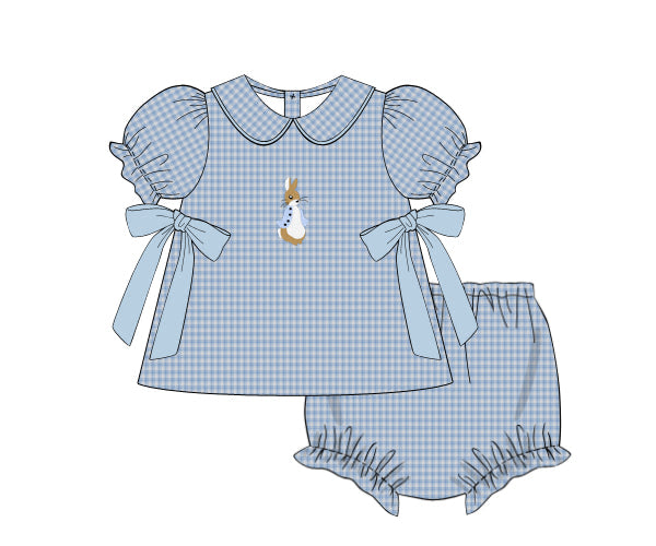 PREORDER 60: SPRING PT 1 - Embroidered Peter Rabbit Girl Diaper Set