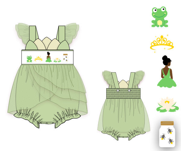 PREORDER 60: SPRING PT 1 - Happily Ever After - Green Princess Girl Bubble