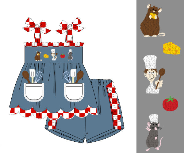 PREORDER 63: SUMMER PT 2 - Mouse Chef Girl Shortie Set