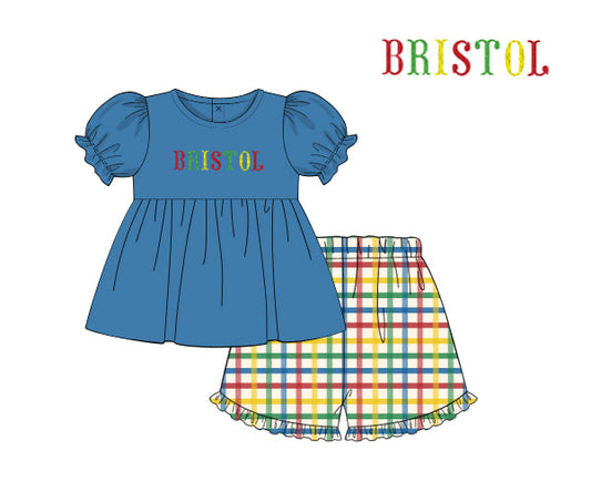 PREORDER 63: SUMMER PT 2 - Primary Plaid Basics Girl Short Set