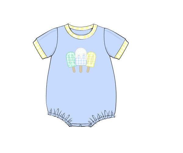 PREORDER 49: SUMMER PT 2 - Applique Popsicles Boy Bubble
