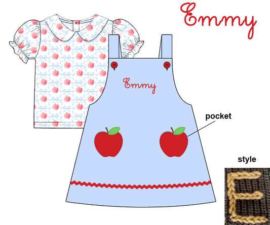 PREORDER 49: SUMMER PT 2 - Chainstitch Apples Girl Dress
