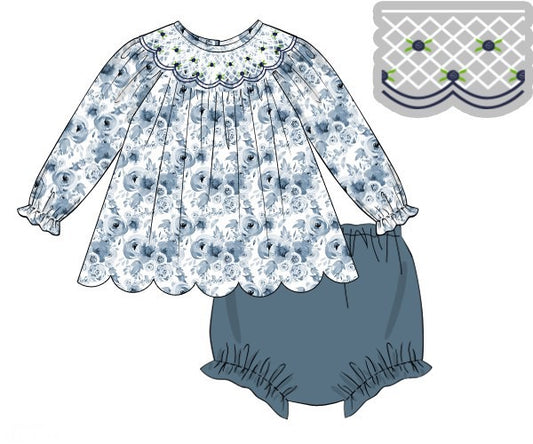 PREORDER 52: AUTUMN BASICS - Virginia Blue Girl Diaper Set