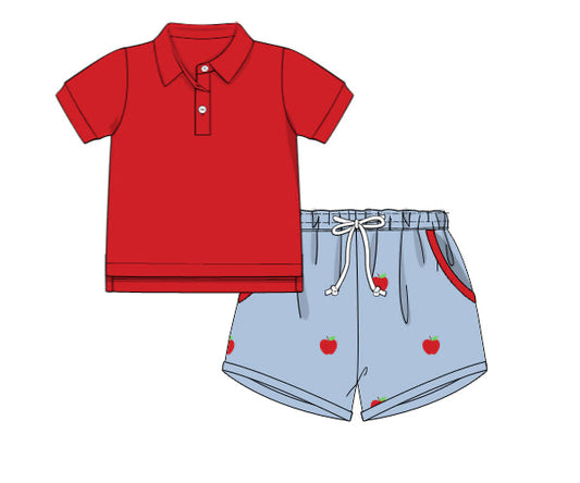 PREORDER 49: SUMMER PT 2 - The Apple Of My Eye Boy Shortie Set