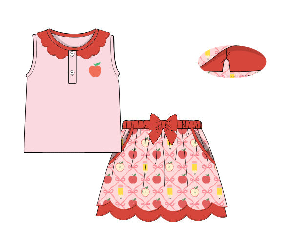 PREORDER 49: SUMMER PT 2 - Back to School Trellis Girl Skort Set