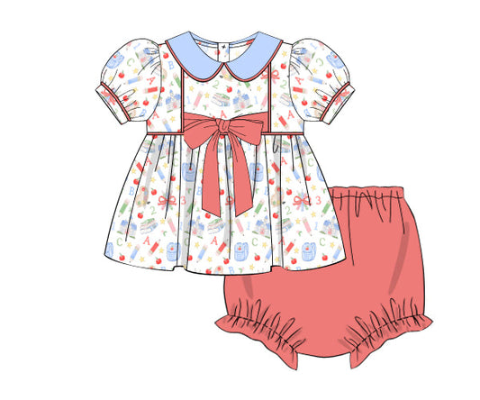 PREORDER 49: SUMMER PT 2 - BTS Girls Only - Teacher’s Pet Toile Girl Diaper Set