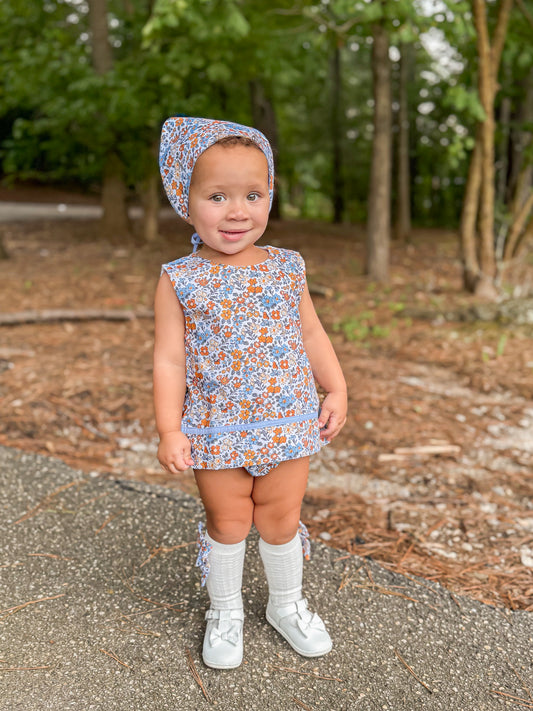 RTS - AUTUMN BASICS - Autumn Basics Girls Only - Vintage Poppies Girl Diaper Set