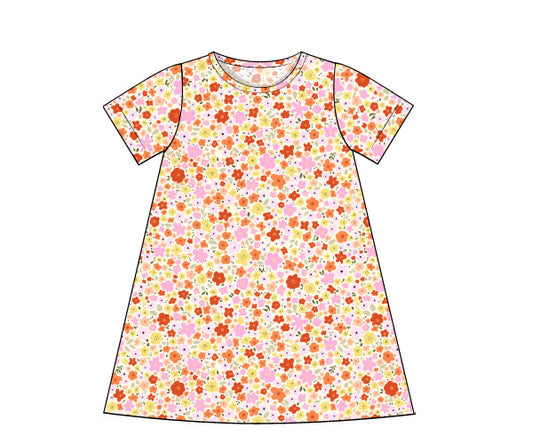 PREORDER 49: SUMMER PT 2 - Sherbert Floral Girl Dress
