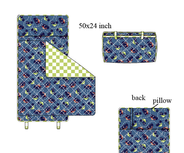 PREORDER 49: SUMMER PT 2 - Retro Monster Trucks Nap Mat