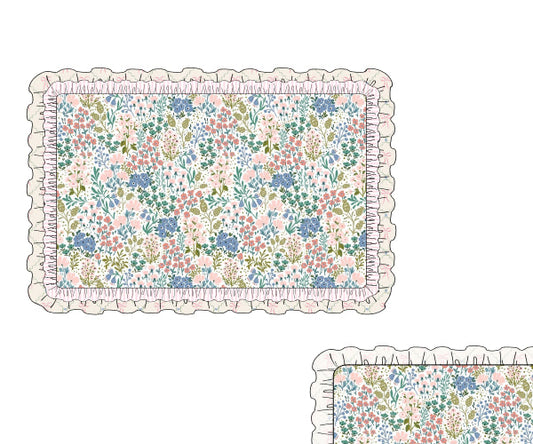 PREORDER 49: SUMMER PT 2 - Tea Room Floral & Bows Blanket