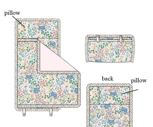 PREORDER 49: SUMMER PT 2 - Tea Room Floral & Bows Nap Mat