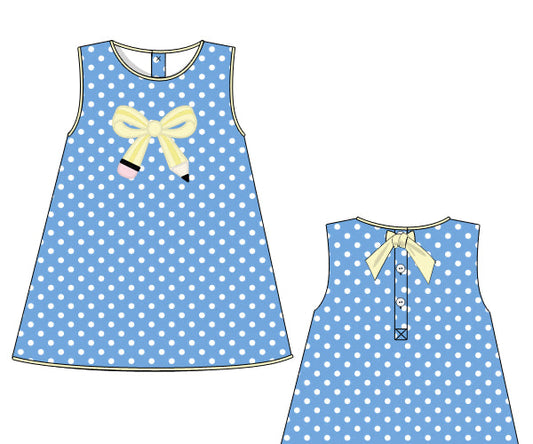 PREORDER 63: SUMMER PT 2 - Girls Only - Pencil Bow-ka Dot Girl Dress