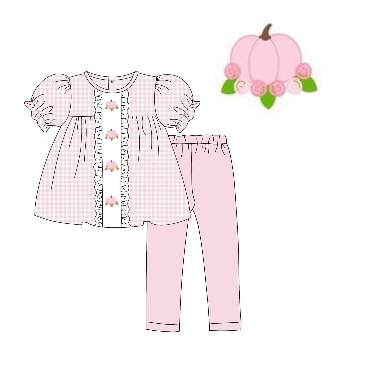 Pink Pumpkins Girl Pant Set