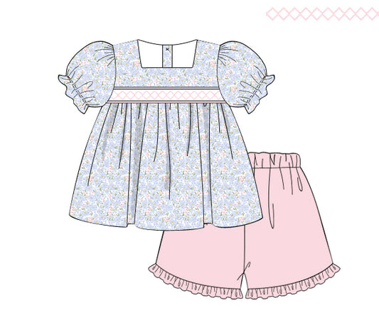 PREORDER 49: SUMMER PT 2 - Summer 2 Girls Only - Garden Grace Girl Short Set