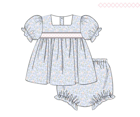 PREORDER 49: SUMMER PT 2 - Summer 2 Girls Only - Garden Grace Girl Diaper Set