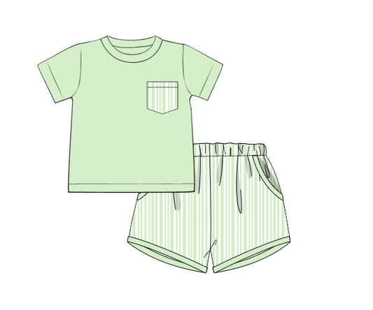 PREORDER 49: SUMMER PT 2 - Lime Garden Boy Shortie Set
