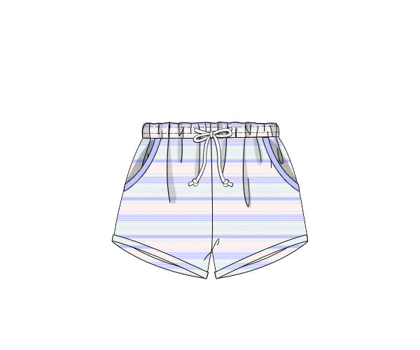 PREORDER 61: SPRING 2 - Spring Patchwork & Stripes Boy Shortie Trunks